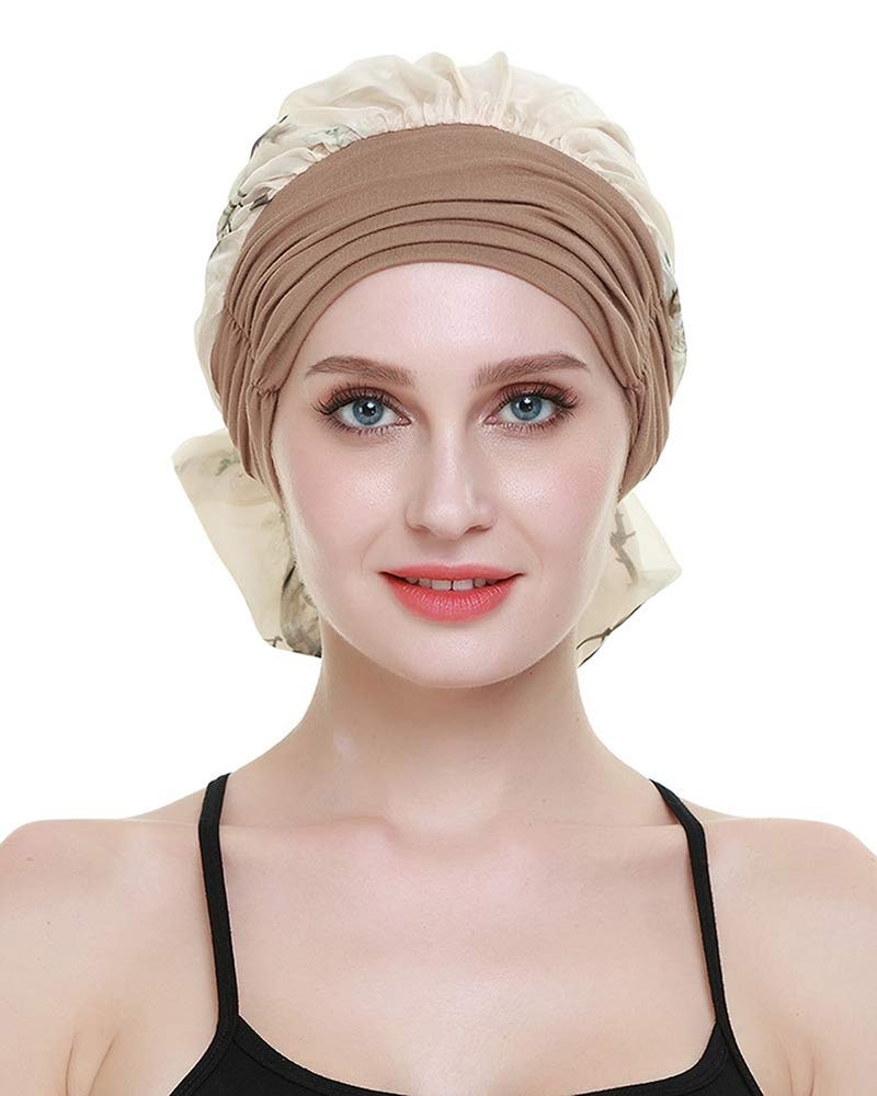 FocusCare HeadScarves for Cancer Patients Chemo Caps Headwear Cotton Bandana Chemotherapy Headcovers Morning Light - Image 4